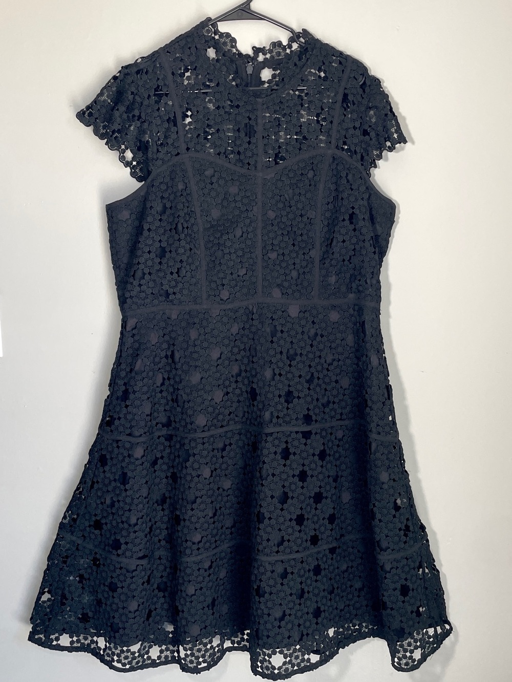 City Chic Black Lace Fit & Flare Dress Romantic Goth Chic